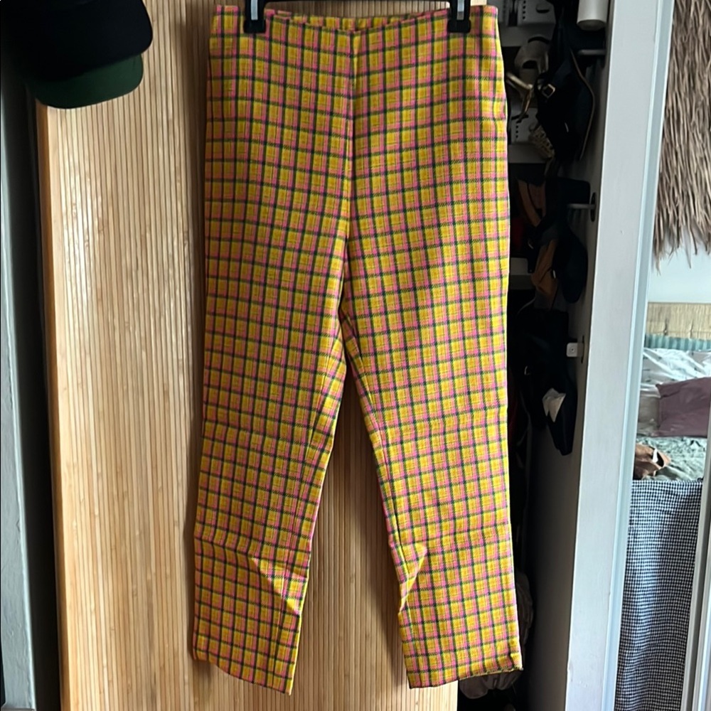 Maryam Nassir Zadeh Vibrant Plaid Fabric